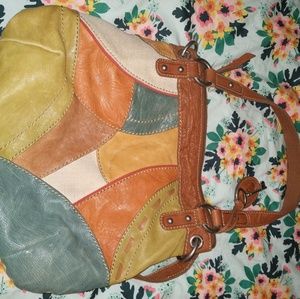 Fossil leather handbag